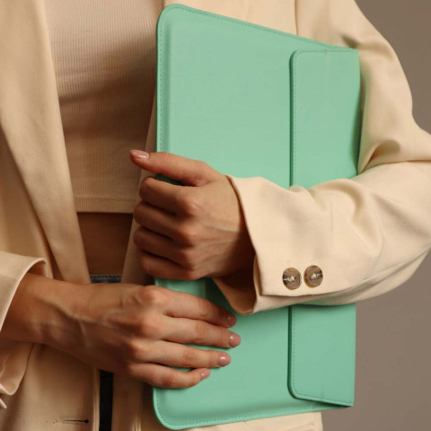 Чехол-папка Leather Sleeve для MacBook Pro 14" M1 (2021) Mint